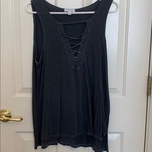 Abound- Lace Up Tank